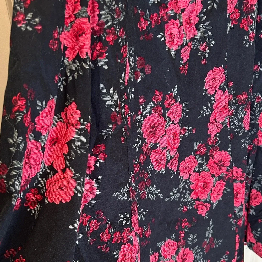 Torrid Floral Black and Pink Dress - Picture 4 of 9